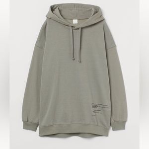 Green oversized Cotten hoodie